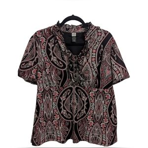 Studio 1940 Blouse fully lined. Colorful Paisley PlusSize  18/20